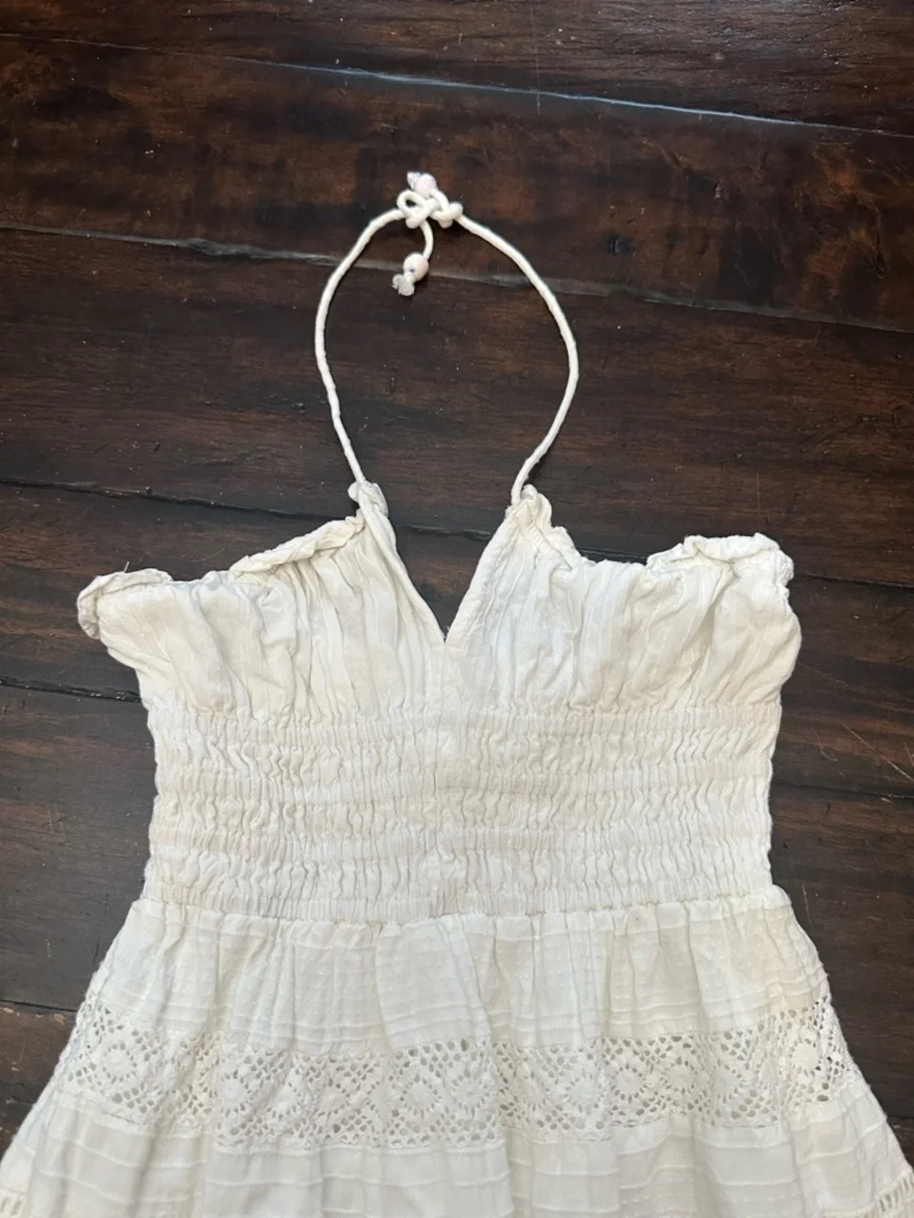 Maeve by Anthropologie White Strapless Smocked Midi Dress Size XSP 38440